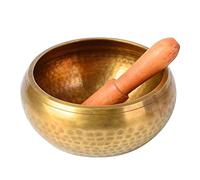 Campana Tibetana Nepal Bowl Manuale 12x12x6, 5 Cm in Ottone