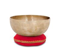 Campana Tibetana Terapeutica XDrum Tonalità E per Chakra Plesso Solare (Manipura) - 20,5 cm Ø, 1000 g, bronzo fatto a mano in India, con cuscino incluso.