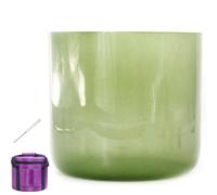 Campana Tibetana Verde Trasparente, For La Guarigione Del Suono E La Meditazione, La Preghiera, La Riduzione Dello Stress, Con O-ring Del Martello E Custodia For Il Trasporto (Color : 7 Inch A Note,