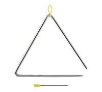 Campana triangolare in metallo con percussione, strumento a percussione da 25,4 cm per insegnamento musicale all'asilo, in acciaio resistente, suono chiaro, per educazione musicale giovanile e cene