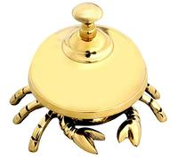 Campana vintage in ottone anticato per banco di hotel, reception, insegnante