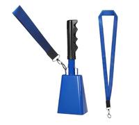 Campanacci 2 pezzi Campanacci for Mucche Rumorosi for la Scuola, Richiamo a Mano, for Partite di Calcio, Percussioni for il Tifo Per Eventi(Blue)