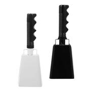 Campanacci 2 pezzi Campanaccio da mucca in metallo Giocattolo musicale Eventi sportivi Strumento a percussione Suono nitido e fluido Per Eventi