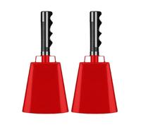 Campanacci 2 pezzi Campanaccio for eventi sportivi, campanelli for accompagnamento di feste calcio, strumenti a percussione Per Eventi(Red)