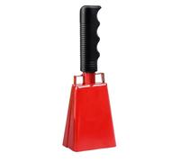 Campanacci Campanaccio in acciaio da 2 pezzi con manico, campanaccio a percussione a mano, campana rossa for il tifo Per Eventi(Red)