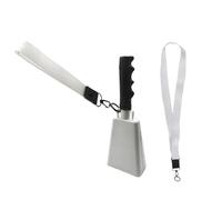 Campanaccio 2 pezzi Campanacci for Mucche Rumorosi for la Scuola, Richiamo a Mano, for Partite di Calcio, Percussioni for il Tifo(White)