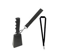 Campanaccio 2 pezzi Campanacci for Mucche Rumorosi for la Scuola, Richiamo a Mano, for Partite di Calcio, Percussioni for il Tifo(Black)