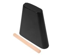 Campanaccio in Metallo Nero 4 Pollici, Set per Percussioni con Bacchetta | Uso per Spettacoli Sul Palco e Sport, Facile da Usare, Leggero, Sviluppo del Senso del Ritmo