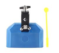 Campanaccio in Plastica ABS Rosso, Montatura Quick Release, Kit con Bacchetta da Batteria - Suono Naturale e Chiaro, Regolabile, Ideale per Batteristi e Educazione Infantile (Blu)