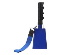 Campanaccio Sportivo da Calcio Blu, Grande Campana con Manico | Modello a Forma di Pallone, Metallo e Tessuto, per Raduni e Competizioni, Uso di Gruppo