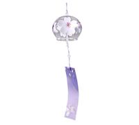 Campane a giapponesi - Campanelli eolici in furin di vetro fatti a mano | Decorazione floreale romantica per esterni, campanelle da giardino giapponesi, portafortuna come regalo per le amiche