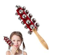 Campane a mano in legno, campane portatile - Strumento di legno Sleigh Sleigh Bells | Parente-bambino-figlio a percussione sonagli per la casa scuola di musica per ragazzi, ragazze