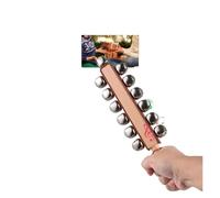 Campane a mano Jingle Bells Hand Sleigh Bells Shaker in legno Jingle Bells Stick Musical Percussion Instrument Bells Per Natale Bomboniere