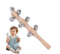 Campane A Mano Jingle In Legno - Campane Tintinnanti Portanti, Manico In Legno Jingle Bells | Toy Rattle Percussion Strument Musical, Sleigh Jingler Bell Stick Per Concerti Di Balli Di Compleanno Per