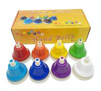 Campane A Mano Per Bambini - Campane Da Scrivania Per Bambini, Strumento Musicale Colorato | Set Di Campane A Mano 8 Note, Strumento Musicale Educativo Per Bambini Piccoli