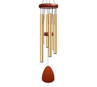 Campane a vento Adatto for la decorazione di esterni, giardini e patii, campanelli eolici classici neri con acchiappasogni come regalo for campanelli eolici in metallo unisex Campane tubolari(Gold)