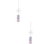 Campane a vento, Campane a vento per esterni， 2 Pcs Glass Balcony Wind Chime Festival Hanging Ornament Glass Wind Bell Festival Hanging Decor Decorative Wind Bell