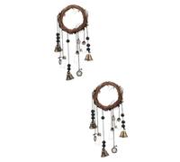 Campane a vento, Campane a vento per esterni， 2 pezzi carillon di vento decorativo decorazioni for la casa carillon di vento campana della strega decorazione sospesa maniglia for porta decorazione vin