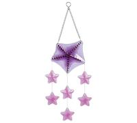 Campane a vento Campanelli eolici a forma di barca a vela, stella marina, tartaruga, decorazioni in vetro con tema marino, da appendere alla finestra, for soggiorno Campane tubolari(Starfish)