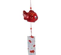 Campane A Vento Campanelli eolici, campanelle, campane, stile pesce rosso, giardino, decorazione da esterno, ciondolo, furin, ornamento decorativo a forma di pesce(Style1)