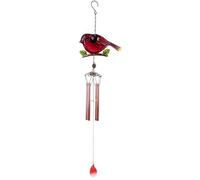 Campane a vento Campanelli eolici in stile nordico, ornamenti da appendere a forma di uccello rosso e blu, campanelli eolici for la decorazione creativa della casa Campane tubolari(Rot,Tube)