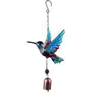 Campane a vento con colibrì, scacciapensieri da giardino, per feste, festival, decorazione San Valentino, decorazione per interni ed esterni, acchiappasogni (blu)