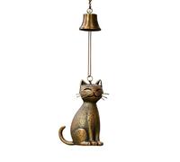 Campane a vento di gatto, decorazione commemorativa per porte con campana a vento per animali domestici | Campane decorative per esterni con ciondolo a figure feline per terrazza balcone e casa