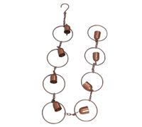 Campane a Vento Ferro 120cm Appeso Campana Reddish Brown Pioggia Chime Catene retrò per la Decorazione Giardino, Fuori Pluviali