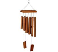 Campane a Vento,Scacciapensieri Da Esterno,Scacciapensieri In Legno Con Gancio, 10 Tubi Di Alluminio Carillon Vento,Con Suono Rilassante Naturale Per Decorazione Della Casa
