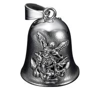 Campane Angel per moto - Heavy Spirit Bells - Campane da esorcismo per moto, accessori per ciondoli da guida sicura, campane da motociclista per uomo e donna, Silver, verwijzen naar de beschrijving
