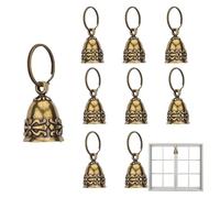 Campane antiche in rame - Campane per mucche da appendere, decorazione da parete per porta dal fascino vintage, ornamento decorativo per campanello, set di campanelli rustici con finitura resistente a