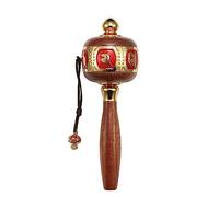 campane, campane di metallo, Ruota di preghiera tenuta in mano in rame con ruota di preghiera premium delle Scritture del Buddha della verità buddista tibetana a sei caratteri for pregare, benedire, m