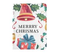 Campane colorate Regali Natale Porta passaporto in pelle rossa per gli uomini di viaggio per viaggio Portafoglio Combo Viaggio Passaporto Portafoglio con Slot per carte di vaccinazione per le donne