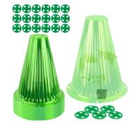 Campane da giardino per piante, coperture protettive per piante, 20 coperture trasparenti per piante con sfiato, campane da giardino, riutilizzabili, per interni ed esterni, protezione antigelo