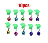 Campane da pesca a clip ad alta sensibilità per canna, confezione da 10 terminali in metallo con vigilanti acustici forti, design compatto, argento (C)