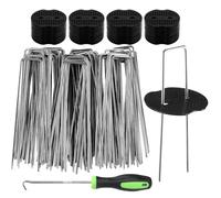 Campane da prato, robuste punte per paesaggi per carichi elevati, 50 pezzi, resistenti alla ruggine, per esterni, giardino, sentieri, fattoria, terrazza, vialetto, telone, rete, cavo, tubo,