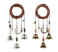 Campane da strega per la protezione domestica, decorazione pagana per attirare positivi e scacciare negativi, campane natalizie argentate da appendere, decorazione per strega Safacre, campanelli a