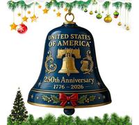 Campane Decorative, Campana Patriottica del 250° Anniversario degli Stati, Carillon Commemorativi con Disegno Scolpito Vintage per Albero di Natale Recinzione Porta d'Ingresso Parco