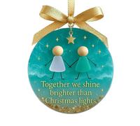 Campane dell'amicizia fatte a mano in vetro di mare decorazioni natalizie Accessori per il display in cotone Campane dell'amicizia sostenibile Decorazione