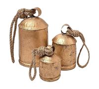 Campane di mucca natalizie vintage da 3 pezzi Campane per decorazione