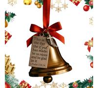 Campane di Natale - campane appese in jingle vintage | Artenza retrò ciondolo religioso, ornamenti artigianali pendenti per a parete da salotto per feste natalizie esterne