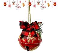 Campane Di Natale Giganti Per l'Esterno | Decorazioni Natalizie Vintage con Fiocco,Ornamenti Metallici a Sonaglio per le Feste - Per Portico Cortile Festa E Vacanze Invernali