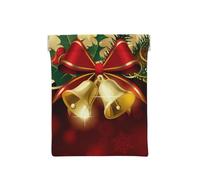 Campane d'oro del nastro rosso di Natale, Spremere il portafoglio superiore da donna Borsa portaoggetti Piccola portamonete Portamonete