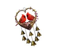 Campane Eolie a Forma Cuore Ornamenti a Farfalla 2D Campane Eolie in Acrilico Decorazioni per Interni Esterni Campane del a Forma Cuore con Farfalle