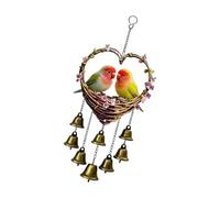 Campane Eolie a Forma Cuore Ornamenti a Farfalla 2D Campane Eolie in Acrilico Decorazioni per Interni Esterni Campane del a Forma Cuore con Farfalle
