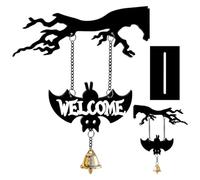 Campane Halloween per porta ornamento gotico decorativo con suono chiaro | Campanello Decorativo Della Porta per le vacanze all'aperto casa cena portico e ingresso corridoio