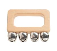 Campane Jingle a Mano, Campanelli con Impugnatura Comoda e Facile da suonare. Delicato Manico Rettangolare in Legno per il Live