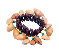 Campane palmari naturali in noce unico strumento elastico Handbell accessorio musicale adatto per insegnare la musica campane dal suono unico