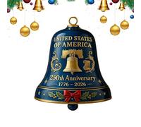 Campane per Albero di Natale - Acrilico Storico Cimelio Collezionabile,Decorazione Commemorativa 250° Campanello 2D per Festa Sentiero Giardino Cortile Parco Recinzione
