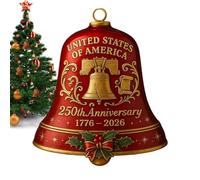Campane per albero di Natale, pietra miliare storica da collezione, decorazione commemorativa per il 250° campanello per , cortile, scuola, parco, festival, , giardino, recinzione